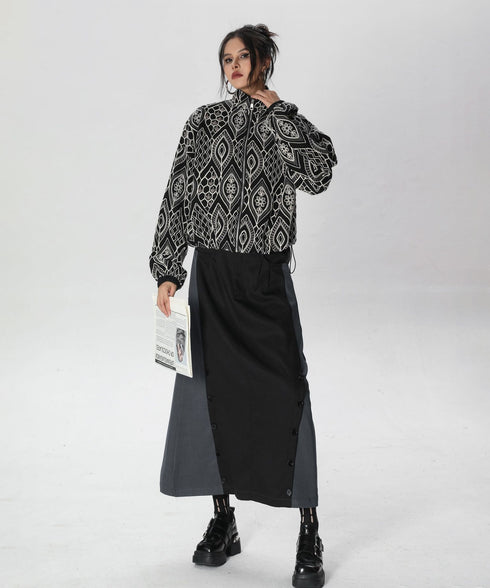 Black Mesh Layered Skirt